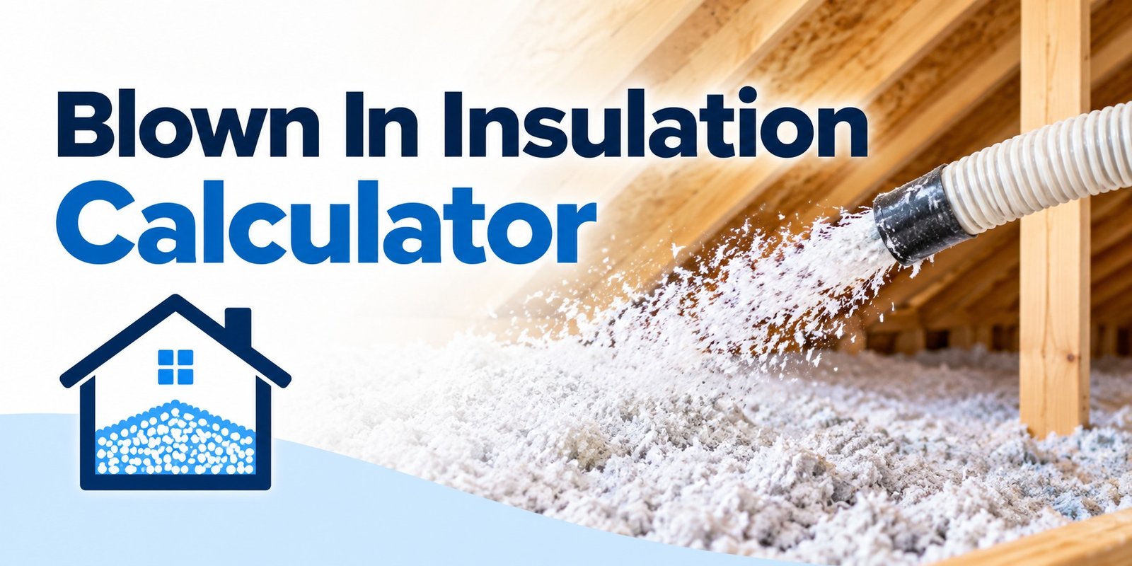 Blown In Insulation Calculator for estimating attic insulation material and coverage based on project dimensions.