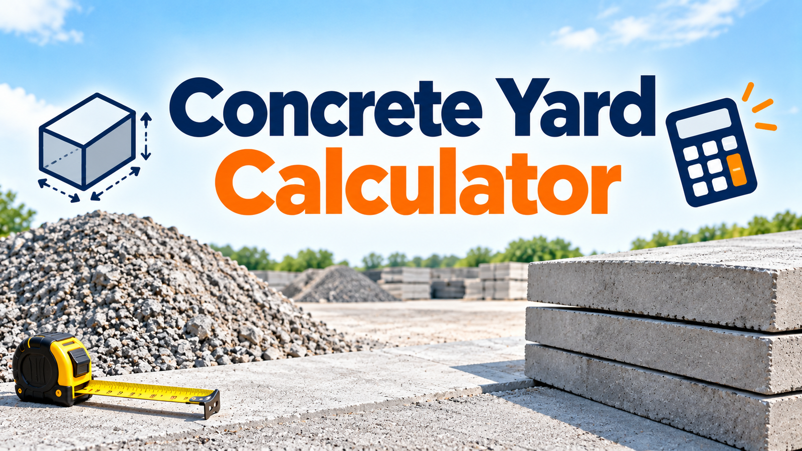 Concrete Yard Calculator – estimate concrete volume in cubic yards using slab dimensions and measurements.