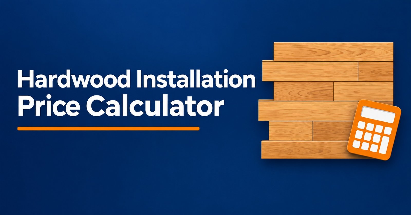 Hardwood installation price calculator with plank floor layout